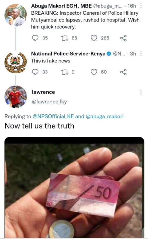 Abuga makori egh, mbe abuga_ m. 16h breaking inspector general of police hillary