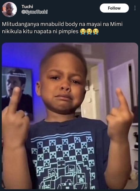 Tuchi symojuchi follow mlitudanganya mnabuild body na mayai na mimi nikikula kit