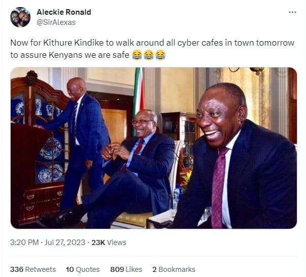 Aleckie ronald siralexas now for kithure kindike to walk around all cyber cafes