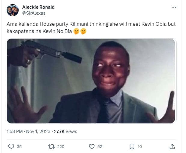 Aleckie ronald siralexas ama kalienda house party kilimani thinking she will mee