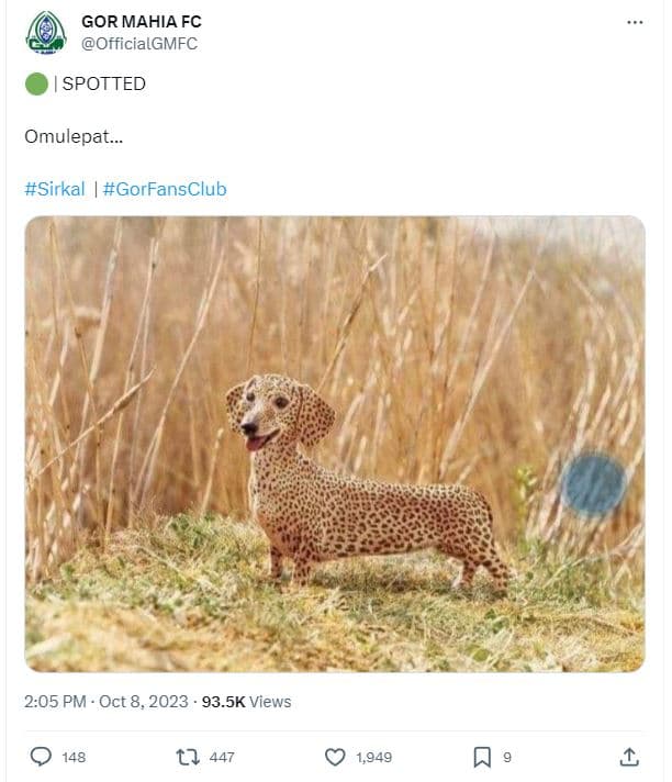 Gor mahia fc officialgmfc spotted omulepat_ sirkal gorfansclub 2.05 pm oct 8, 93