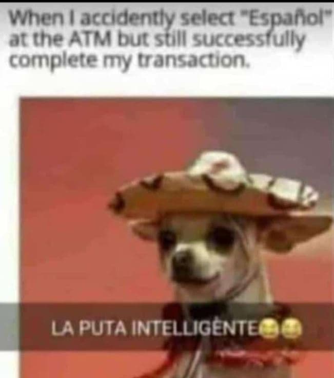 Wheni acaidensulf scledt espanol t he atm but successtully complete my transacti