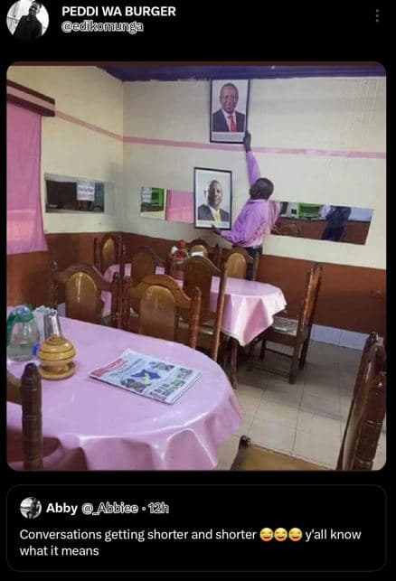 Peddi wa burger ecfkonunga abby abbiae conversations getting shorter and shorter