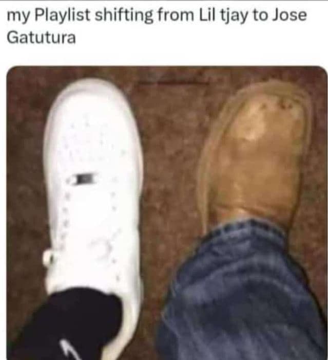My playlist shifting from lil tjay to jose gatutura