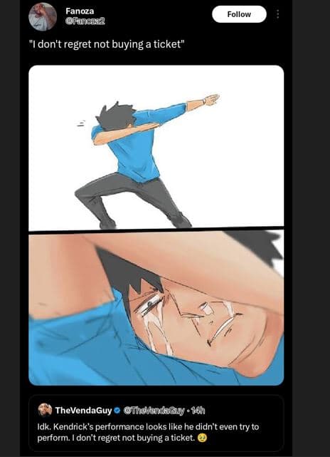 Fanoza gieanazn follow don't regret not buying a ticket thevenda guy hhellancreu