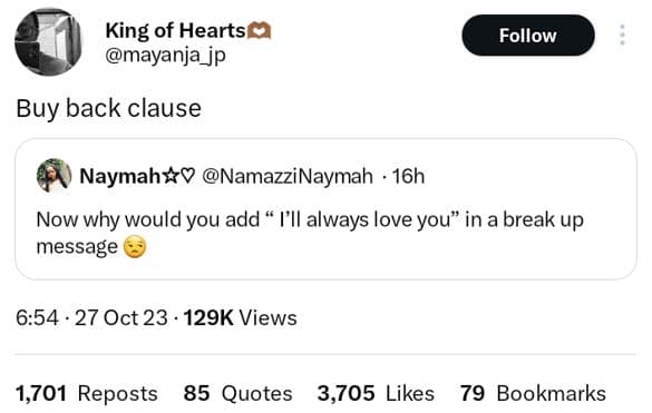 King of hearts mayanja_jp follow buy back clause naymahw namazzinaymah 16h now w