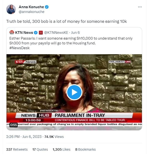 Anna konuche annakonuche truth be told, 300 bob is alot of money for someone ear