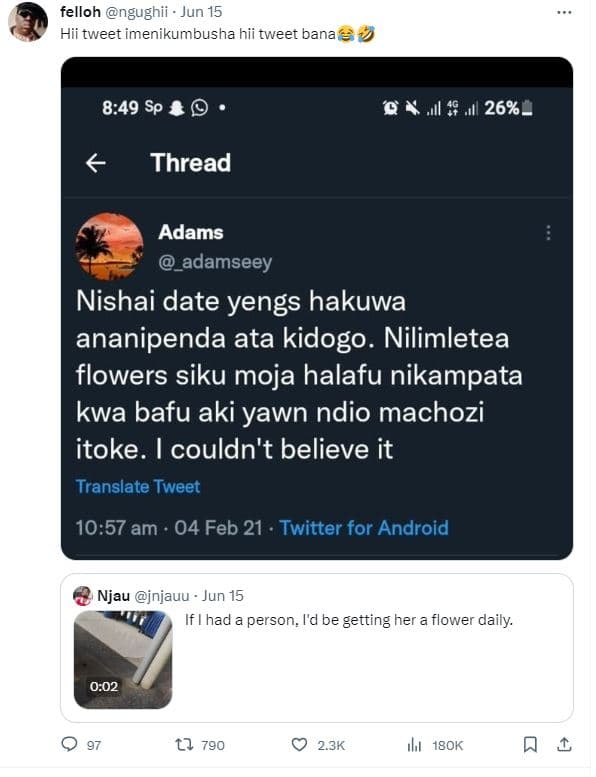 Felloh ngughii jun 15 hii tweet imenikumbusha hii tweet bana sp q ,l ,l 26_ thre