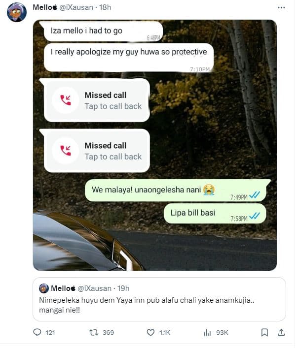 Mellov ixausan 18h iza mello i had to go really apologize my guy huwa so protect