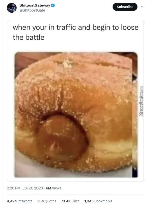 Shitpostgateway shitpostgate subscribe when your in traffic and begin to loose t