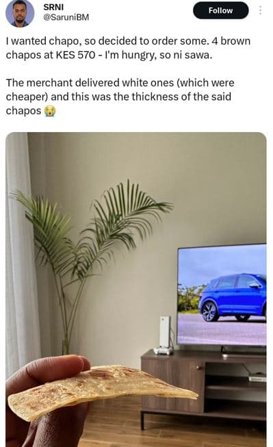 Srni sarunibm follow wanted chapo decided to order some 4 brown chapos at kes 57