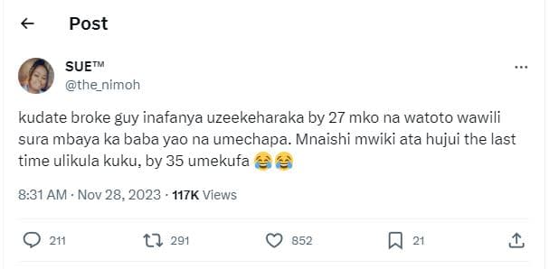 Post suetm the_nimoh kudate broke guy inafanya uzeekeharaka by 27 mko na watoto