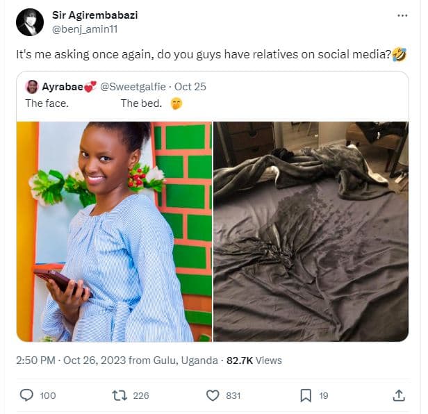 Sir agirembabazi benj_aminii its me asking once again, do you guys have relative