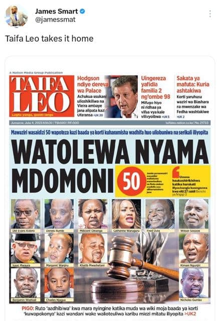 James smart jamessmat taifa leo takes it home hcdgson taifa ndiye dereva palace