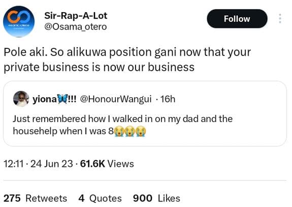 Sirrapalot osama_otero follow pole aki. so alikuwa position gani now that your p