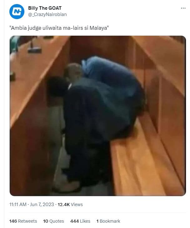 Billy the goat crazynairobian ambia judge uliwaita malairs si malaya 11.11 am ju