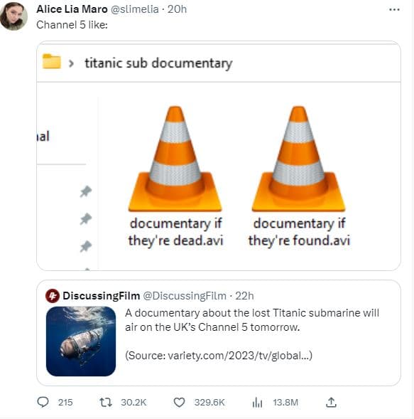 Alice lia maro slimelia 20h channel 5 like titanic sub documentary documentary i