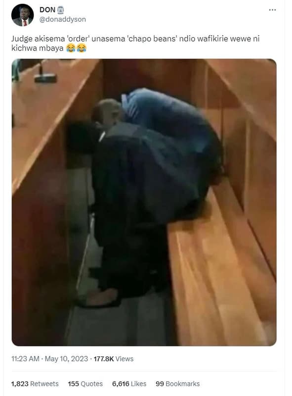 Don donaddyson judge akisema 'order' unasema 'chapo beans' ndio wafikirie wewe n