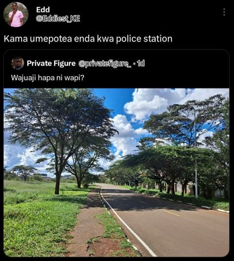 Edd eddlest ke kama umepotea enda kwa police station private figure piivatefigue