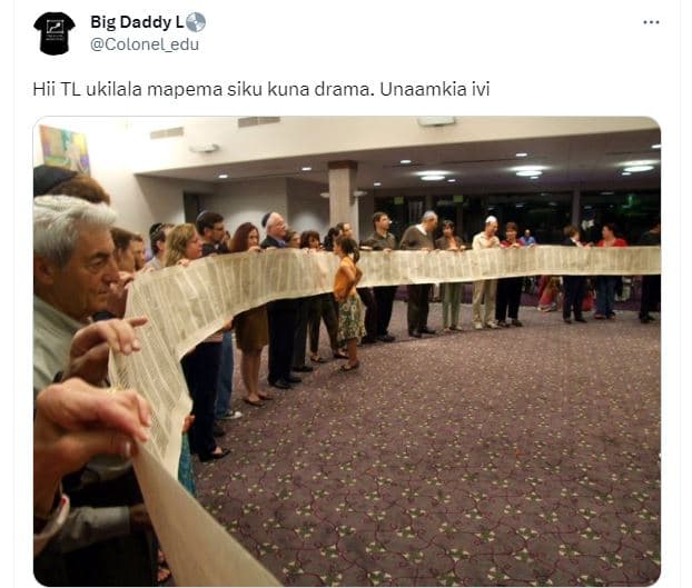 Big daddy l0 colonel_edu hii tl ukilala mapema siku kuna drama. unaamkia ivi