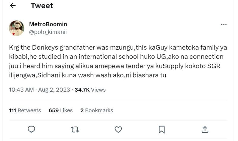Tweet metroboomin polo_kimanii krg the donkeys grandfather was mzungu,this kaguy