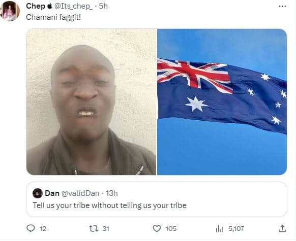 Chep its_chep_ 5h chamani faggit! dan validdan 13h tell us your tribe without ft