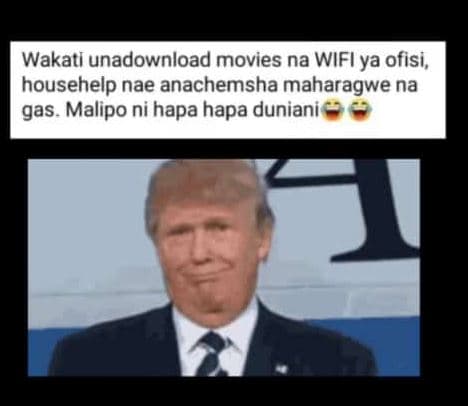 Wakati unadownload movies na wifi ya ofisi, househelp nae anachemsha maharagwe n