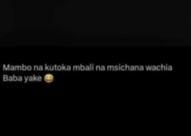 Mambo nakutoka mball namsichanawachla babayake
