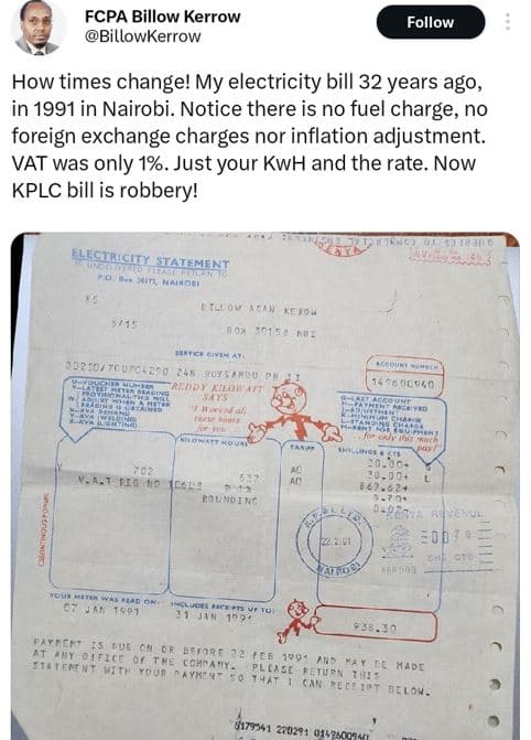 Fcpa billow kerrow billowkerrow follow how times change! my electricity bill 32