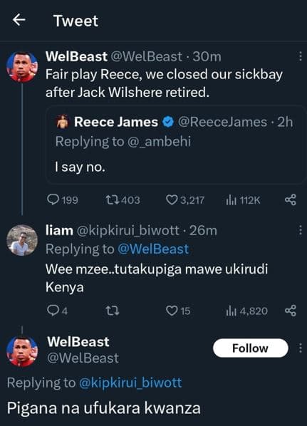 Tweet welbeast welbeast 30m fair play reece we closed our sickbay after jack wil