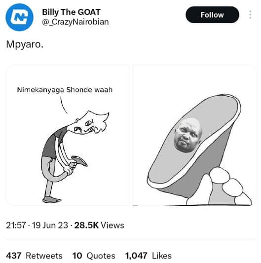 Billy the goat crazynairobian follow mpyaro nimekanyaga shonde waah 21.57 19 jun