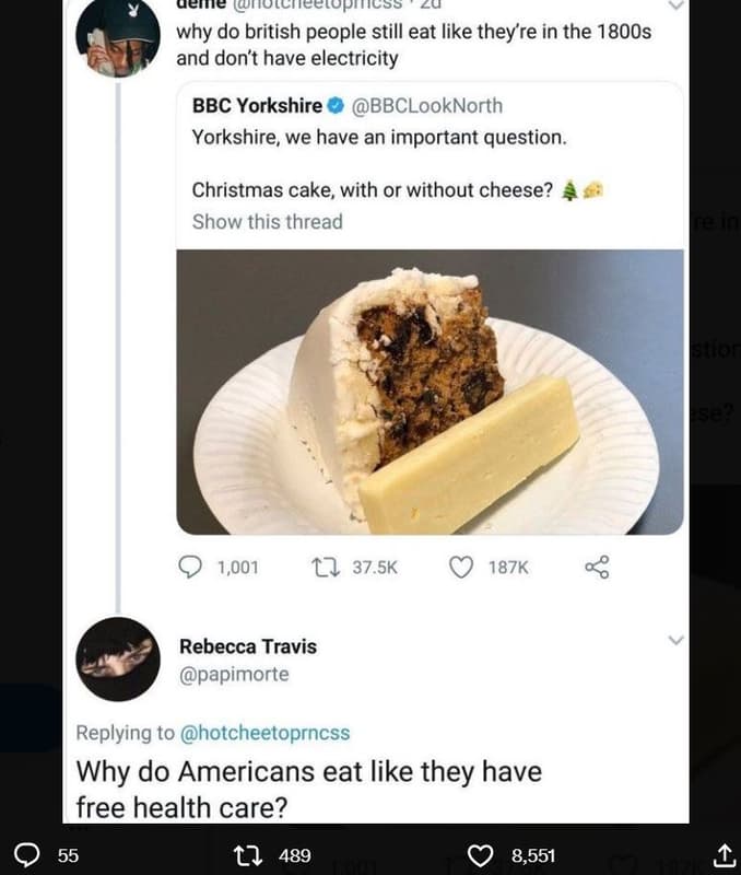 Ueie iiulcheelupificss why do british people still eat like they're in the 1800s