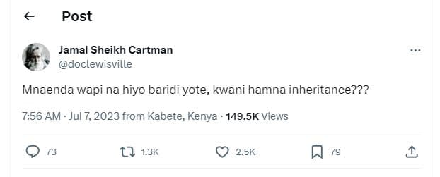Post jamal sheikh cartman doclewisville mnaenda wapi na hiyo baridi yote, kwani