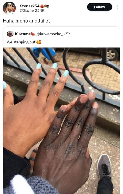 Stoner254 stoner254k follow haha morio and juliet kuwams kuwamocho we stepping o