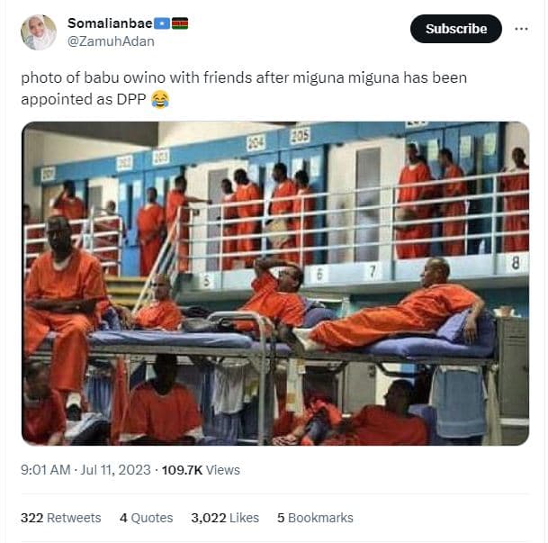 Somalianbae zamuhadan subscribe photo of babu owino with friends after miguna mi