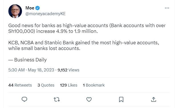 Moe moneyacademyke good news for banks as highvalue accounts bank accounts with