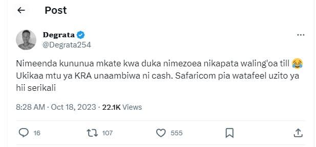 Post degrata degrata254 nimeenda kununua mkate kwa duka nimezoea nikapata waling