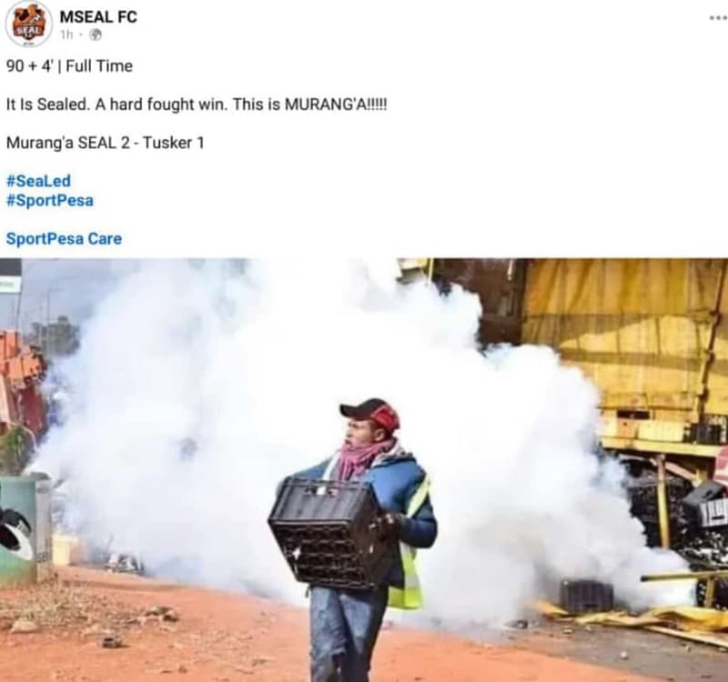 Mseal fc 90 4' full time it is sealed . a hard fought win. this is murang'al mur