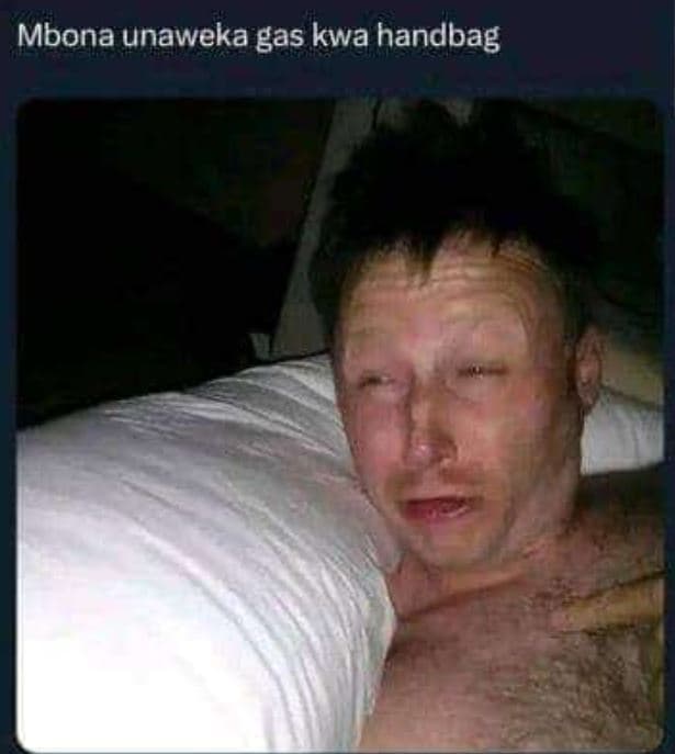 Mbona unaweka gas kwa handbag