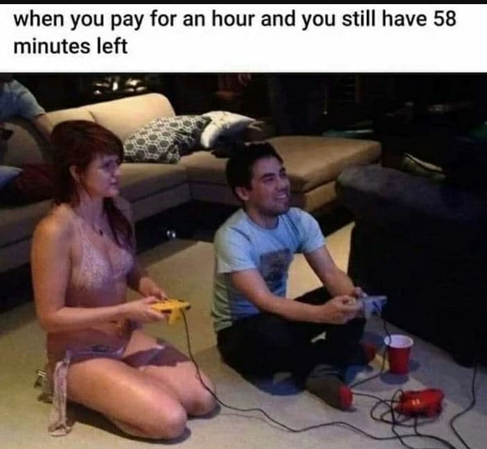 When you pay for an hour and you still have 58 minutes left