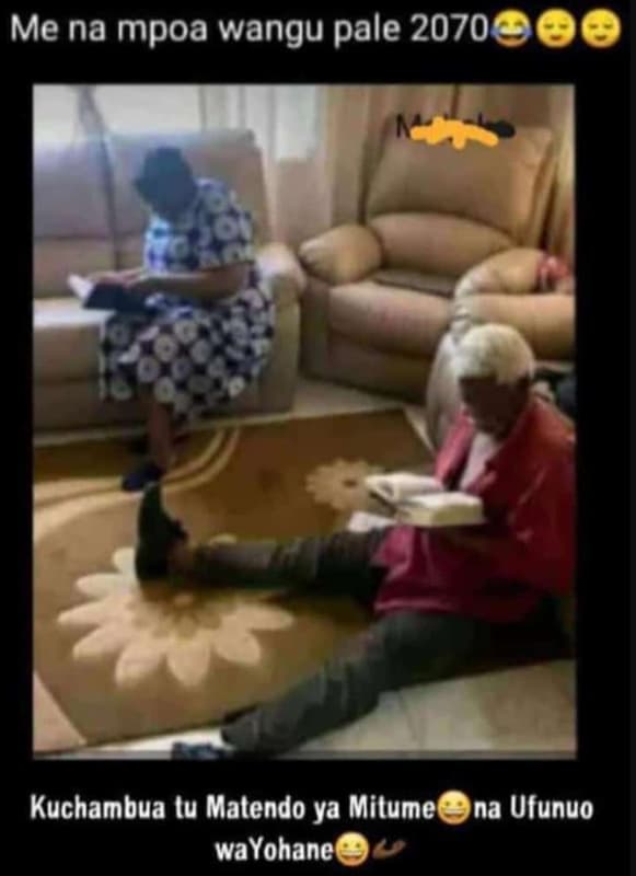 Me na mpoa wangu pale 00 kuchambua tu matendo ya mitumen na ufunuo wayohane