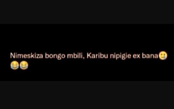 Nlmesklza bongo mbill , karlbu nlpigie ex bana