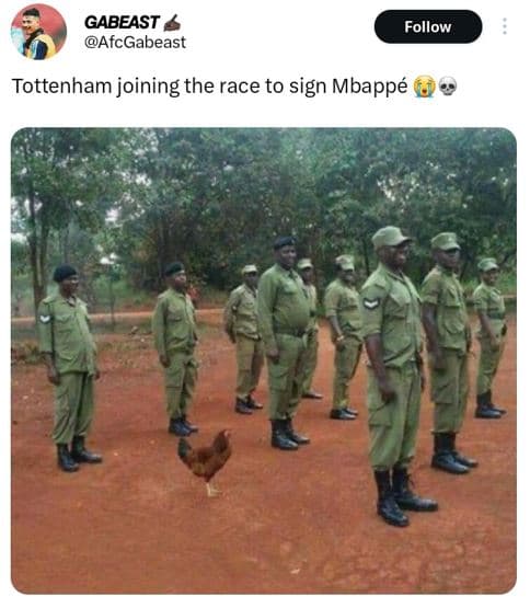 Gabeast afcgabeast follow tottenham joining the race to sign mbappé