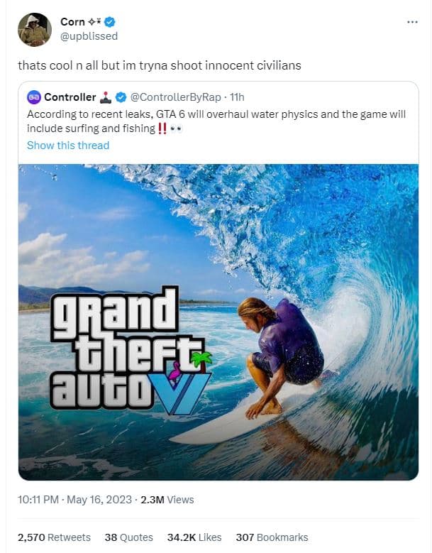 Corn upblissed thats cool n all but im tryna shoot innocent civilians controller