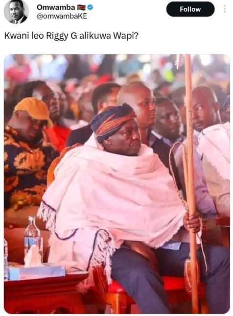 Omwamba omwambake follow kwani leo riggy g alikuwa wapi?