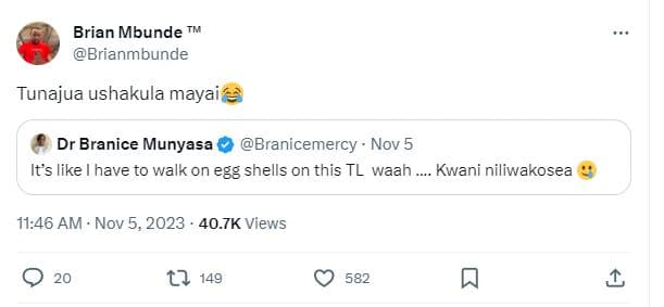 Brian mbunde brianmbunde tunajua ushakula mayai dr branice munyasa branicemercy