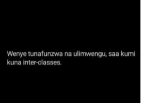 Wenye tunafunzwa na ulimwengu, saa kumi kuna inlerclasses