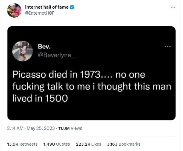 Internet hall of fame internethof bev. beverlyne picasso died in . no one fuckin