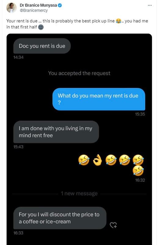 Dr branice munyasa branicemercy your rent is due this is probably the best pick