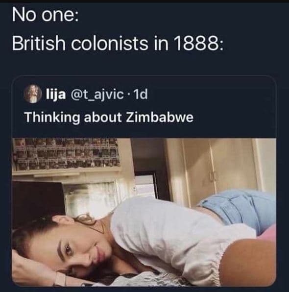 No one british colonists in lija t_ajvic . id thinking about zimbabwe